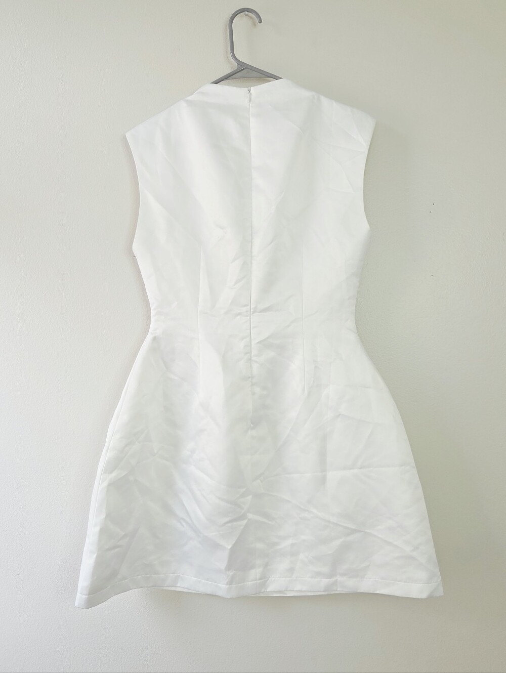 Odd Muse Satin High-Neck Mini Dress White Medium Bridal - Picture 7 of 10